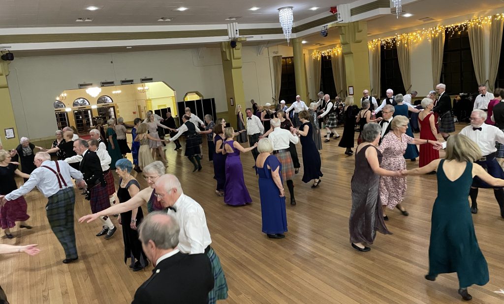 Dancers enjoying the Dunfermline Ball in Dec 2023